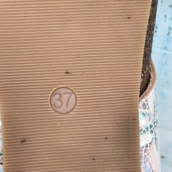 A. Giannetti Womans Lagetta Size 6 Adjustable Slingback Shell Pink Beach Print S - Picture 6 of 10